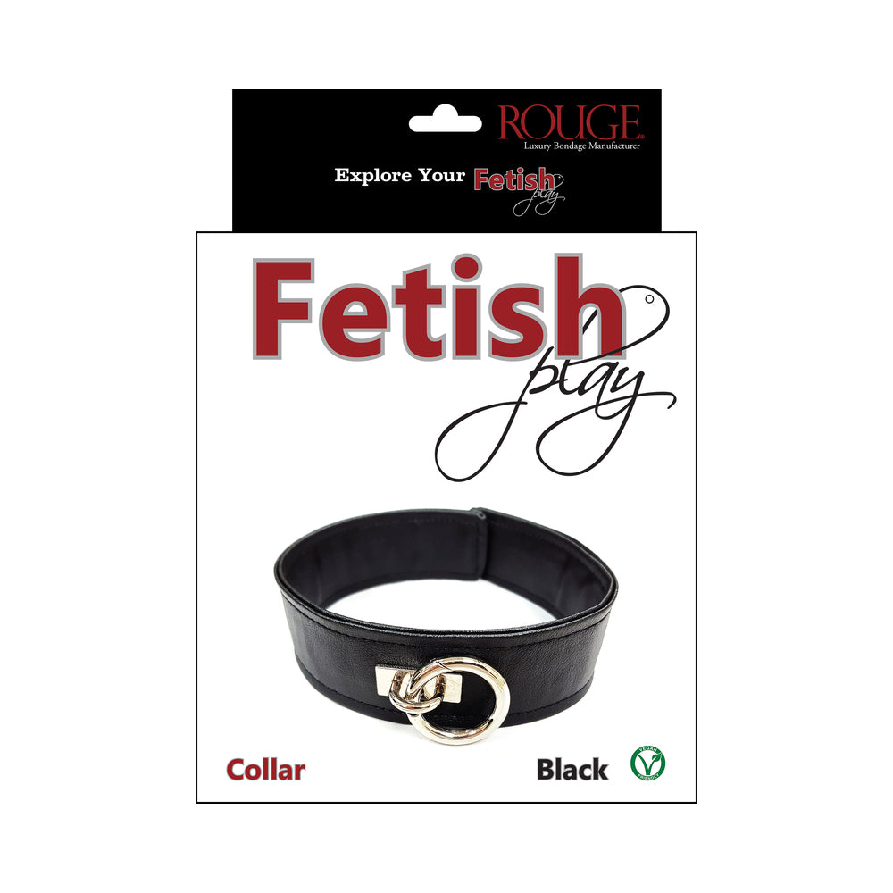 Rouge Fetish Play Vegan Collar Black