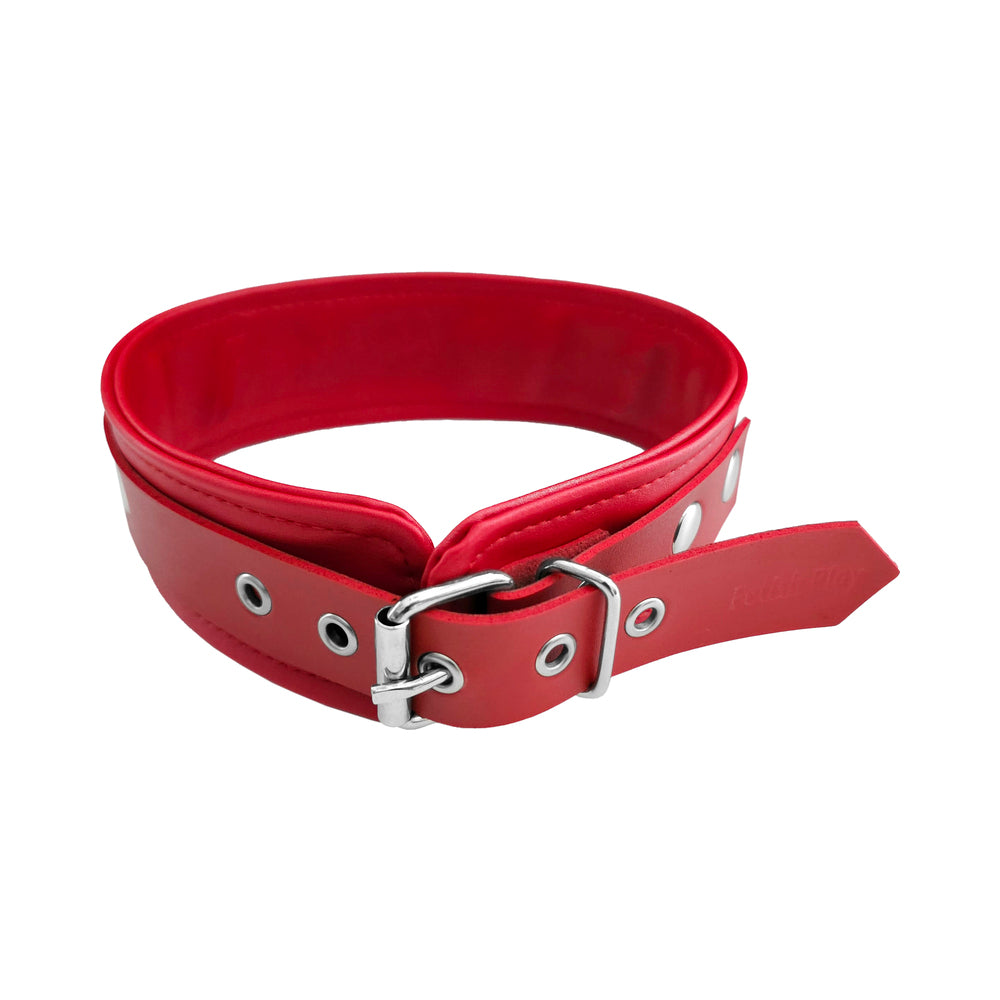 Rouge Fetish Play Vegan Collar Red