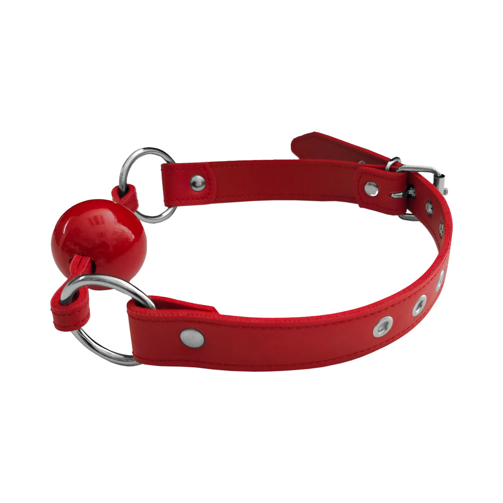 Rouge Fetish Play Vegan Ball Gag Red