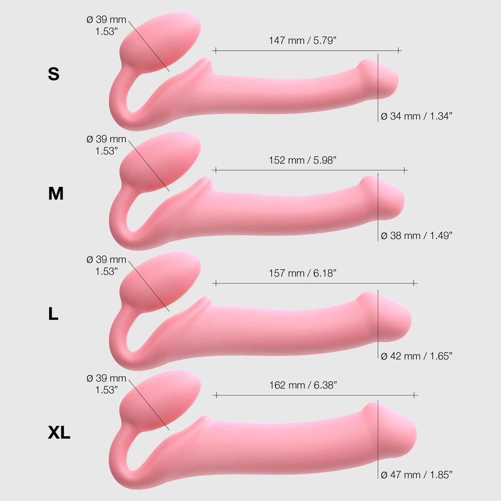 Strap-On-Me Silicone Bendable Strapless Strap-On Pink Large