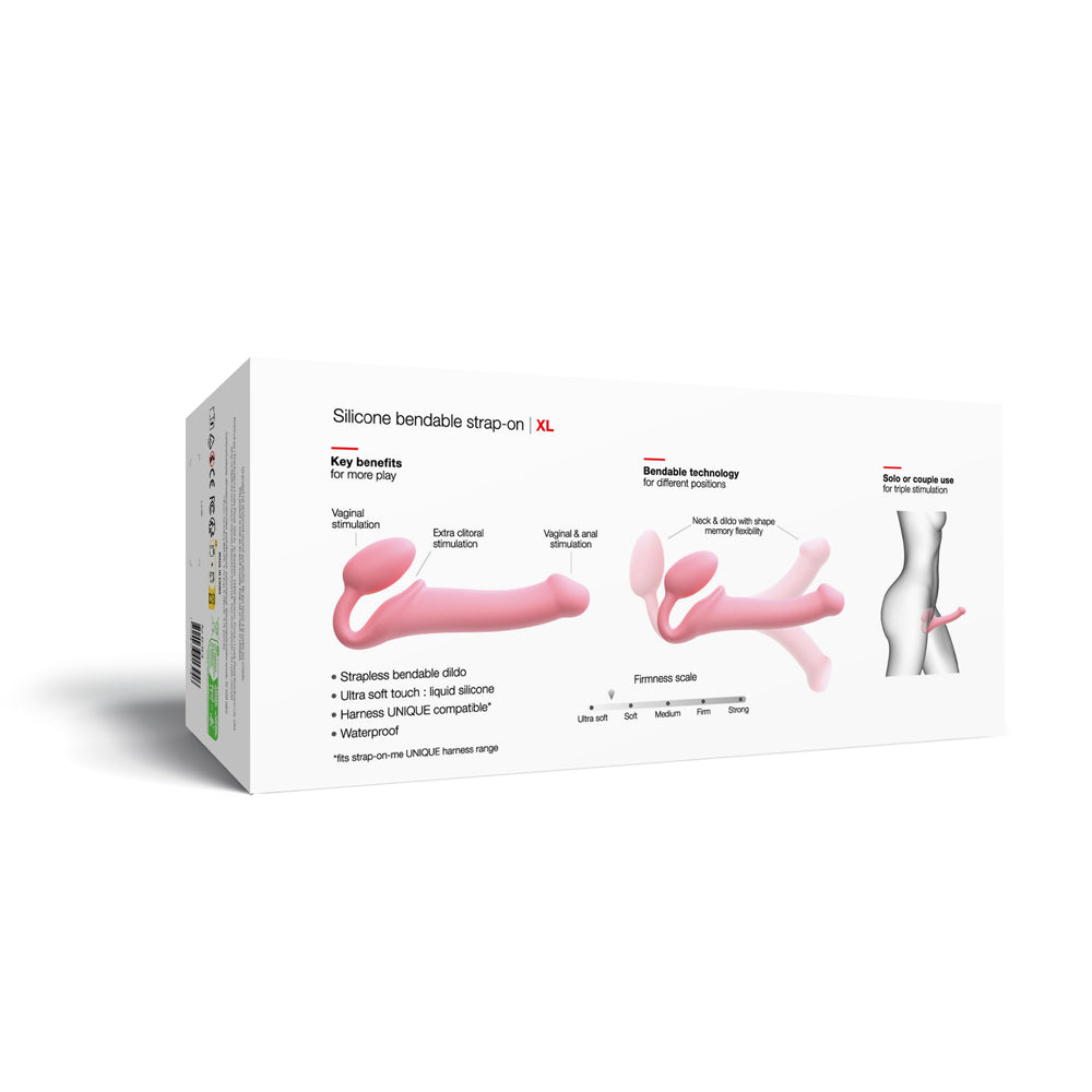 Strap-On-Me Silicone Bendable Strapless Strap-On Pink XLarge