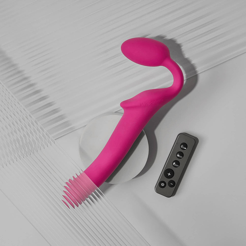 Strap-On-Me Vibrating Bendable Strapless Strap-On Fuchsia XLarge
