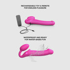 Strap-On-Me Vibrating Bendable Strapless Strap-On Fuchsia XLarge
