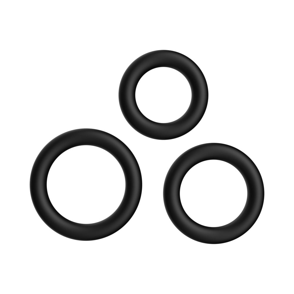 Forto F-39: Trio Cockring Set Black