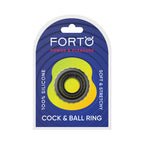 Forto F-43: Tiered Cock & Ball Ring Black