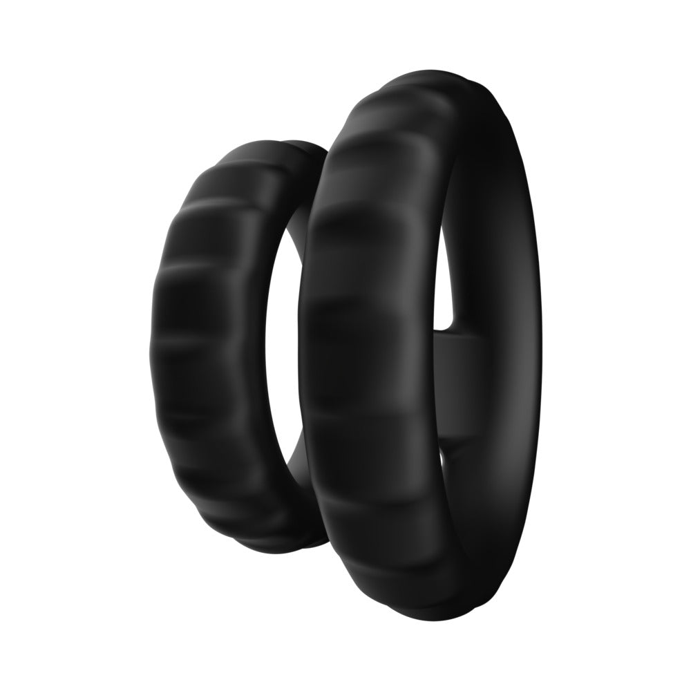 Forto F-43: Tiered Cock & Ball Ring Black