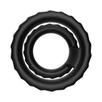 Forto F-43: Tiered Cock & Ball Ring Black