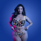 Fantasy Lingerie Glow Solar Flare Underwire Bra & Panty Queen Size