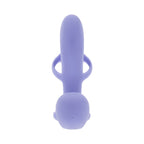 Playboy Fantasy Cage Rechargeable Vibrating Cock Cage Silicone Purple