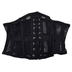 Rouge Mesh Corset Black S/M