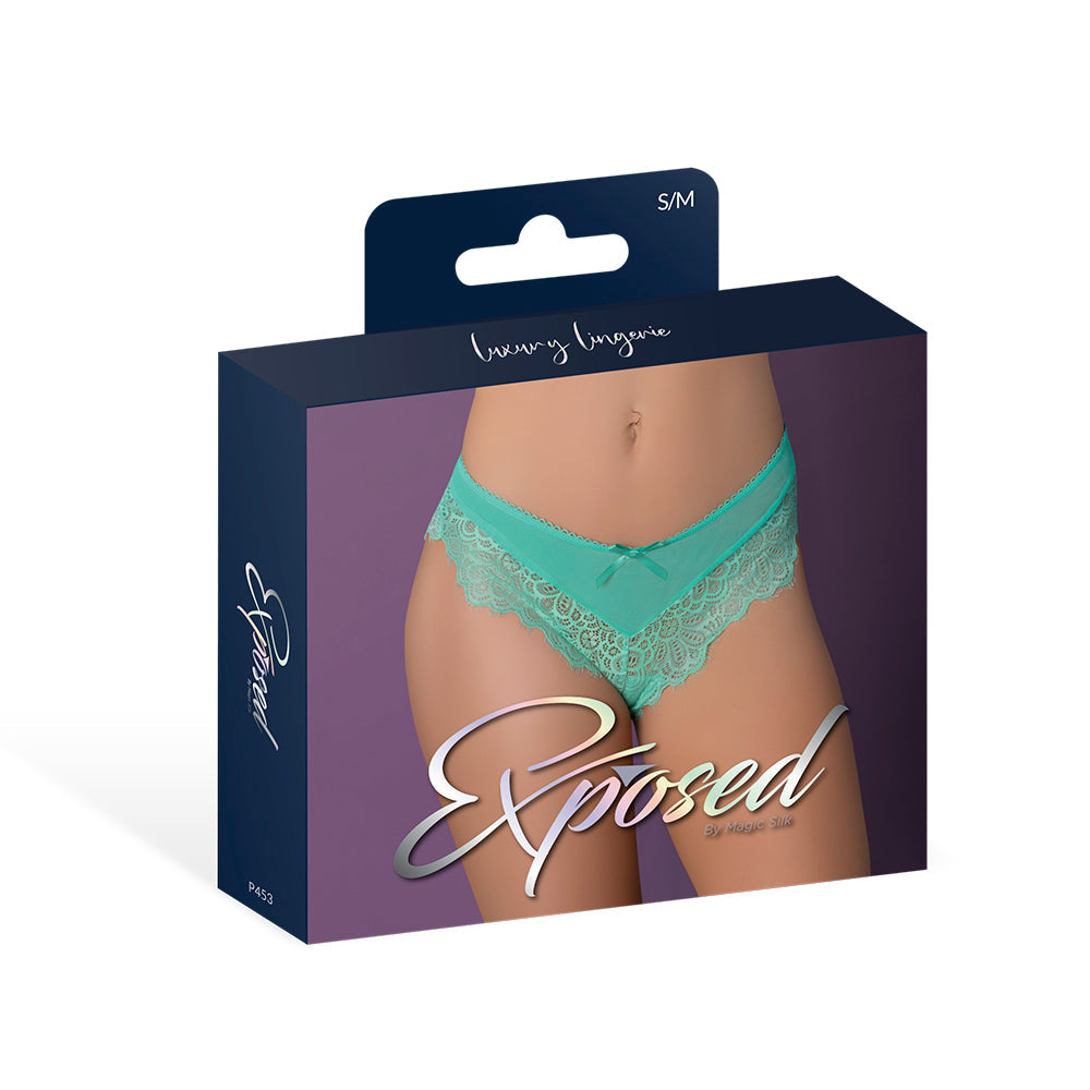 Magic Silk Caribbean Crush Low Rise Cheeky Panty Aqua Glow S/M