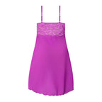 Magic Silk Butterfly Fantasies Gown & Thong Set Neon Purple Queen Size