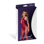 Magic Silk Seamless Halter Bodystocking Burgundy O/S