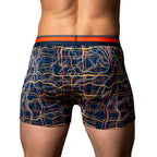 Male Power Soo Cumfy Boxer Brief Navy/Orange S
