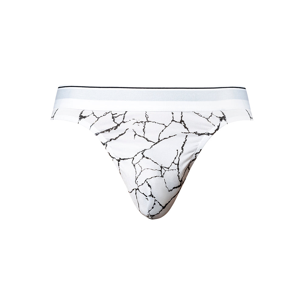 Male Power Soo Cumfy Thong Black/White L/XL