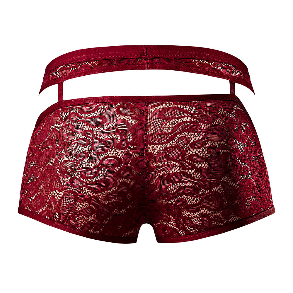 Male Power Lucifer Cutout Short Burgundy XL