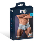 Male Power Marble Mesh Micro Mini Short Silver Blue L