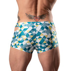 Male Power Cut It Out! Cutout Mini Short Blue/White M