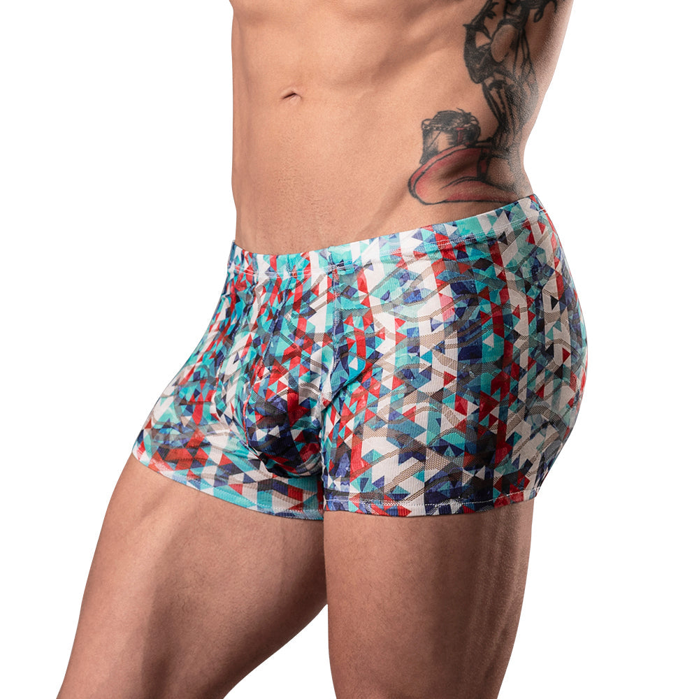 Male Power Your Lace Or Mine Pouch Short Geometric S