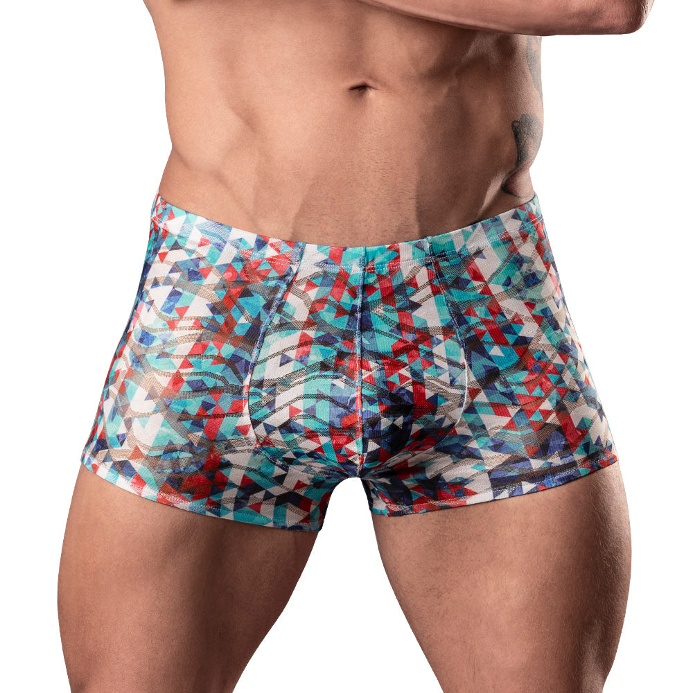 Male Power Your Lace Or Mine Pouch Short Geometric XL