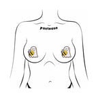 Pastease Boo-Bee Pasties: Kawaii Ghost with Bee Friend Nipple Covers