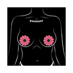 Pastease Daisy: Neon Green & Glow-in-the-Dark Neon Pink Petal Pasties Nipple Covers