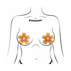 Pastease Groovy Flower Pasties in Pink Lemonade