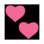 Pastease Love: Glow-in-the-Dark Neon Pink Heart Pasties Nipple Covers