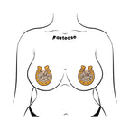 Pastease Giddy Up Sparkling Horseshoe Golden Nipple Covers