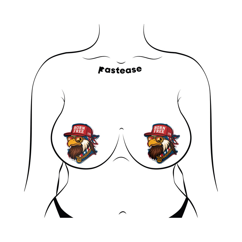 Pastease Patriotic Born Free Red White & Blue American Glory Eagle Nipple Covers