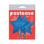 Pastease Tassel Pasties: Denim Star Pastease with Long Rhinestone Tassel