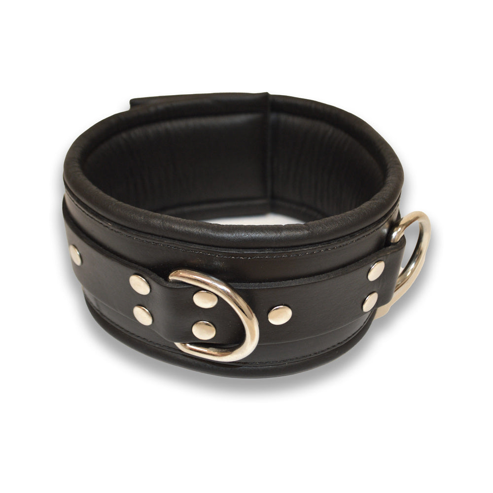 Prowler RED Leather Lockable Collar S/M