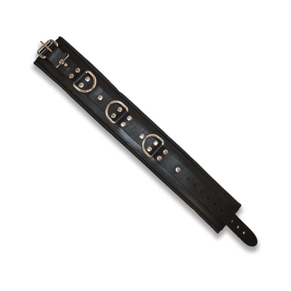 Prowler RED Leather Lockable Collar S/M