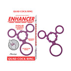 Enhancer Quad Cockring Rubine Red