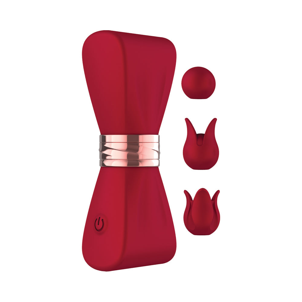 Gold Glam Tri-Tip Vibe Red