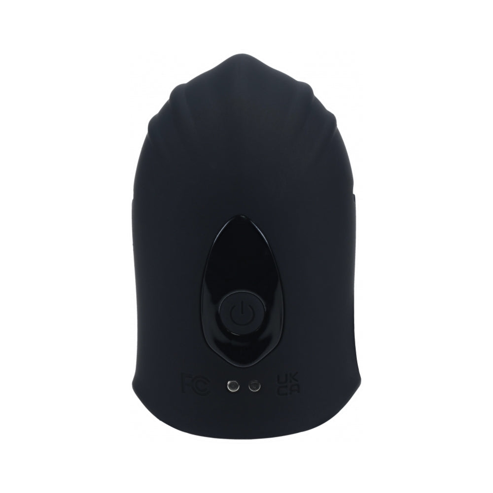 LEVELZ Adjustable Vibrating Silicone Penis Head Stimulator Black