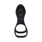 LEVELZ Vibrating Silicone Cock & Ball Ring with Shaft Loop Black
