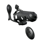 Fantasy C-Ringz Remote-Controlled Vibrating Cock Blocker with Ass-Gasm Plug Black