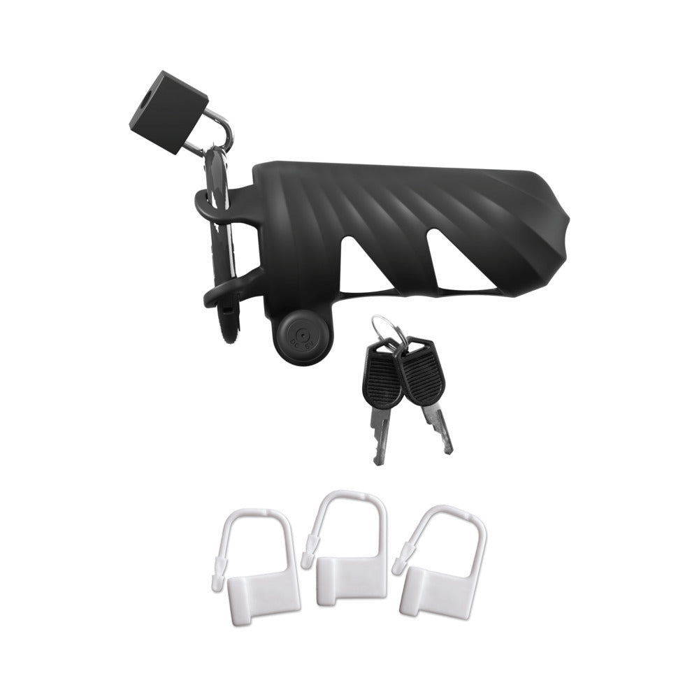 Fantasy C-Ringz Remote-Controlled Vibrating Cock Blocker Black