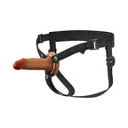 Fantasy X-Tensions Elite Silicone Hollow Strap-On Dual Density 5 in. Brown