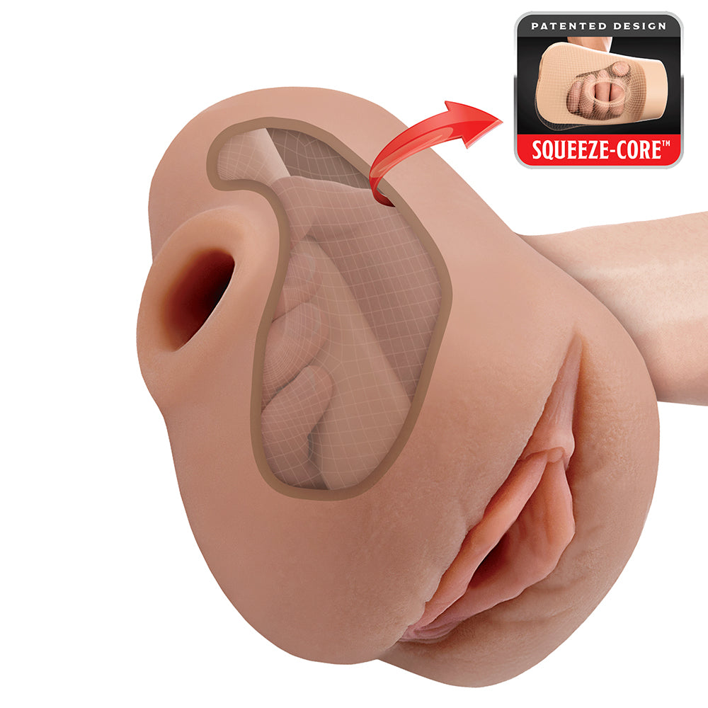 PDX Plus Pussy Pounder Squeeze Stroker Brown