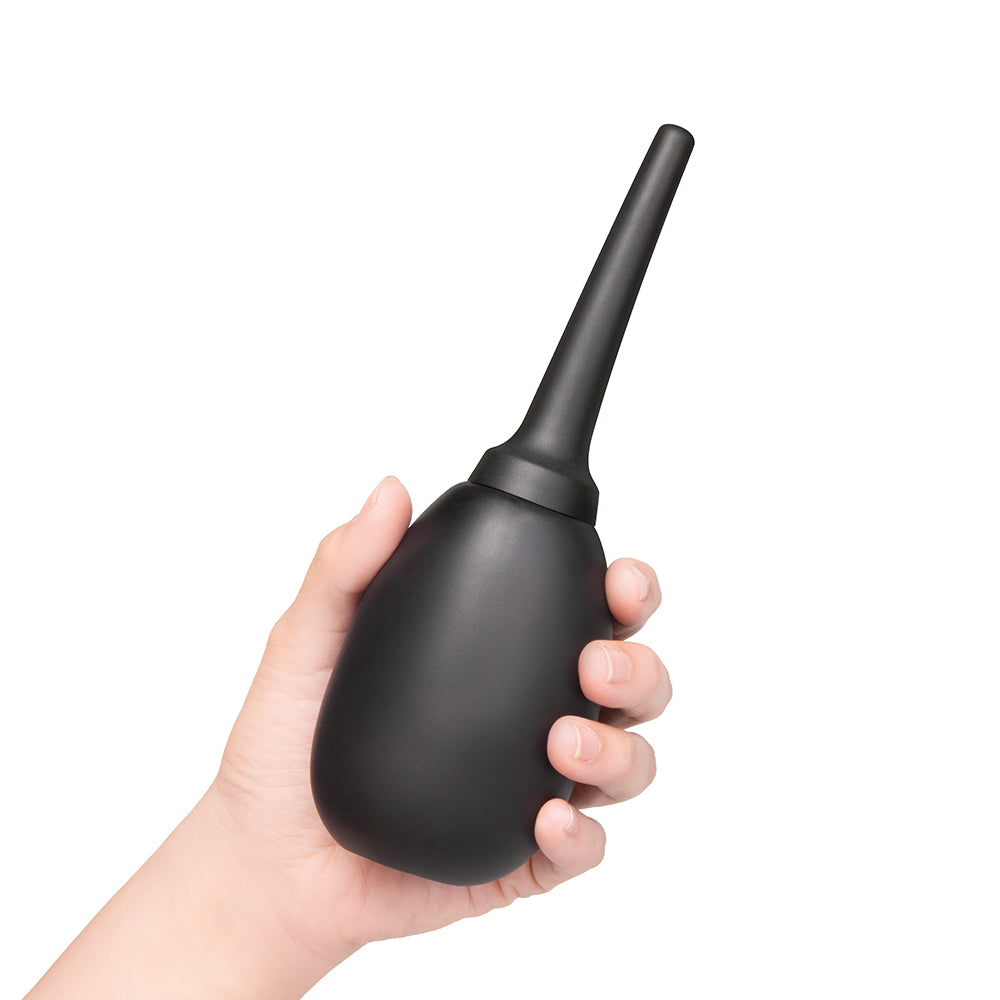b-Vibe Flexible Silicone Anal Douche Black