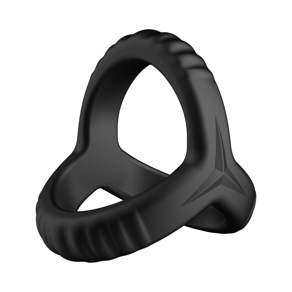 Forto F-59: Tri Cock & Ball Ring Black