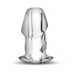 Master Series Dicked Clear Hollow Anal Plug Large