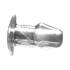 Master Series Dicked Clear Hollow Anal Plug Large