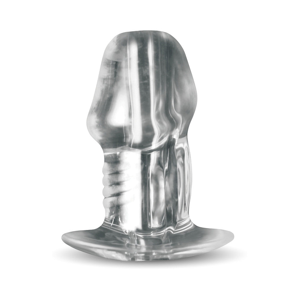 Master Series Dicked Clear Hollow Anal Plug Medium