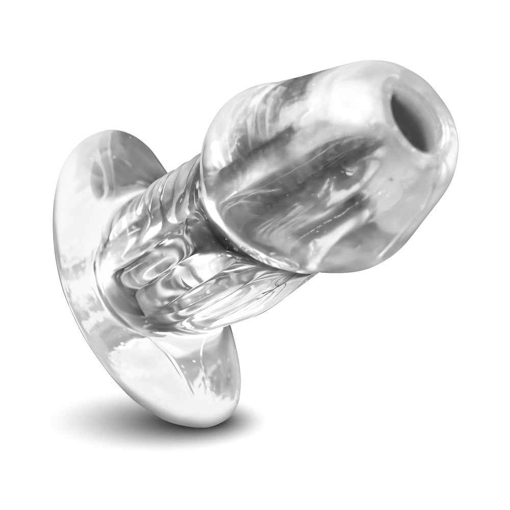 Master Series Dicked Clear Hollow Anal Plug Medium