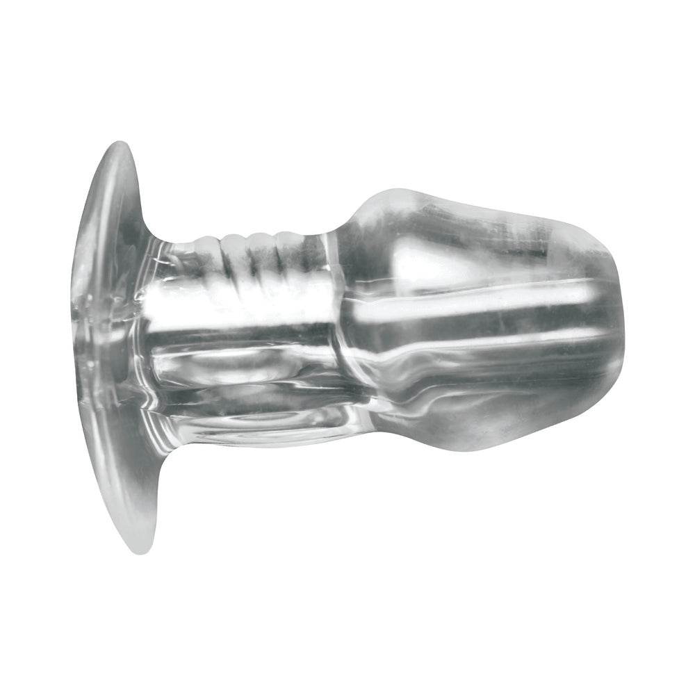 Master Series Dicked Clear Hollow Anal Plug Medium