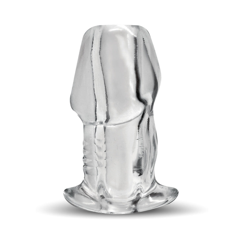 Master Series Dicked Clear Hollow Anal Plug Small