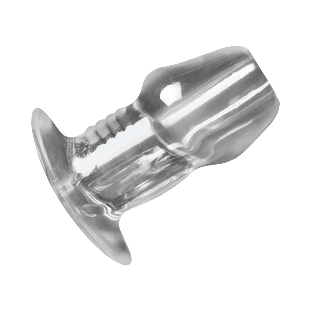 Master Series Dicked Clear Hollow Anal Plug Small